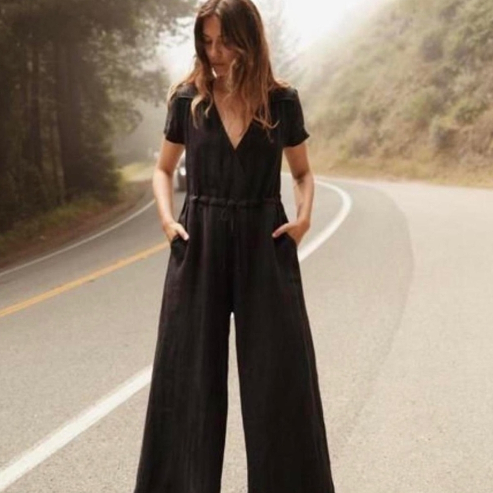 Christy Dawn Dawn jumpsuit in black, size small - Picture 2 of 6